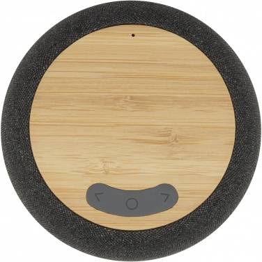 Logotrade promotional gift picture of: Ecofiber bamboo/RPET Bluetooth® speaker and wireless charging pad