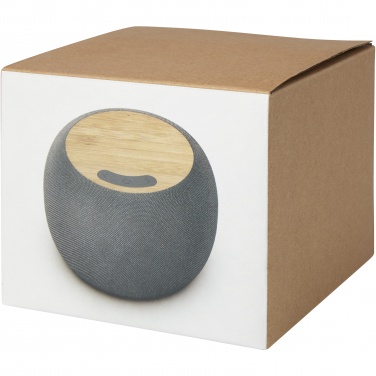 Logo trade promotional merchandise picture of: Ecofiber bamboo/RPET Bluetooth® speaker and wireless charging pad