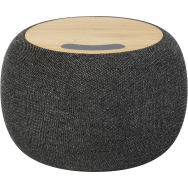 Logo trade promotional merchandise picture of: Ecofiber bamboo/RPET Bluetooth® speaker and wireless charging pad