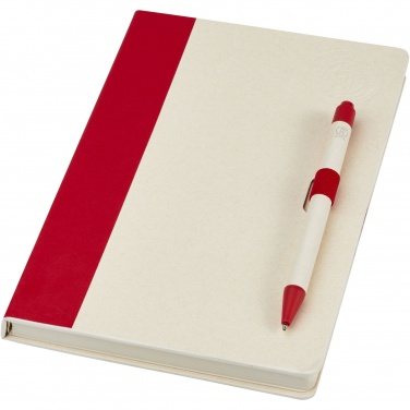 Logo trade business gift photo of: Dairy Dream A5 size reference recycled milk cartons notebook and ballpoint pen set