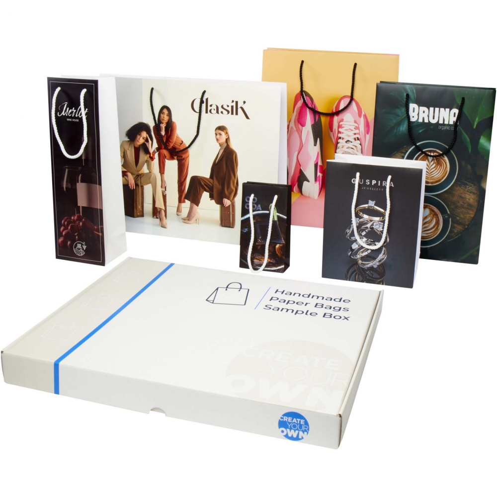 Logo trade promotional gifts image of: Handmade integra paper bags sample box