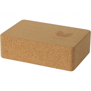 Logo trade promotional gifts picture of: Trikona cork yoga brick