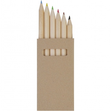 Logo trade promotional products image of: Artemaa 6-piece pencil colouring set