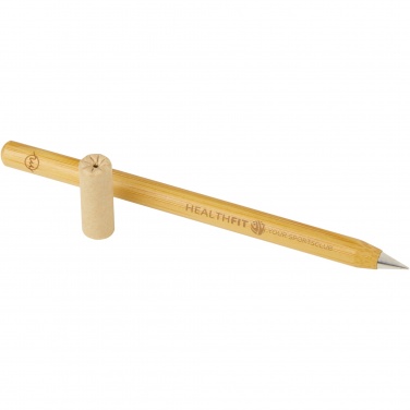 Logo trade promotional merchandise image of: Perie bamboo inkless pen