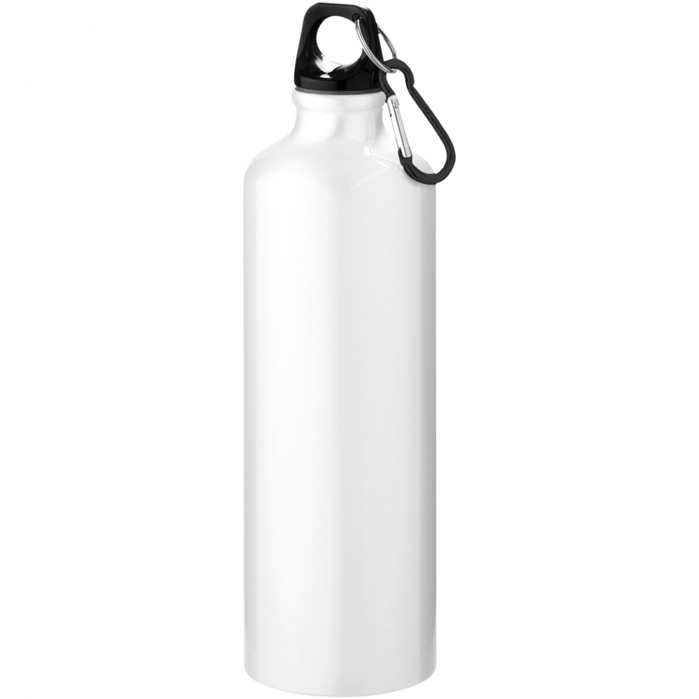 Logotrade promotional gift image of: Oregon 770 ml RCS certified recycled aluminium water bottle with carabiner