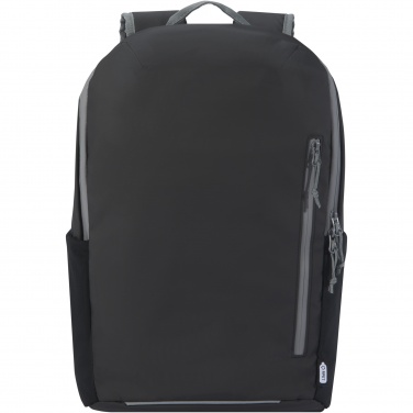 Logo trade promotional giveaway photo of: Aqua 15" GRS recycled water resistant laptop backpack 21L