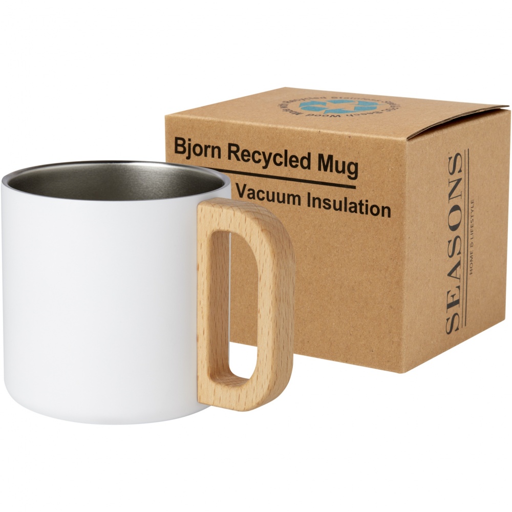 Logotrade promotional giveaways photo of: Bjorn 360 ml RCS certified recycled stainless steel mug with copper vacuum insulation