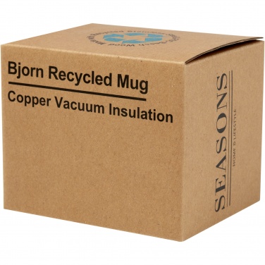 Logo trade business gift photo of: Bjorn 360 ml RCS certified recycled stainless steel mug with copper vacuum insulation