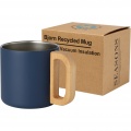 Bjorn 360 ml RCS certified recycled stainless steel mug with copper vacuum insulation, Dark blue