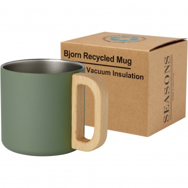 Logo trade promotional giveaway photo of: Bjorn 360 ml RCS certified recycled stainless steel mug with copper vacuum insulation