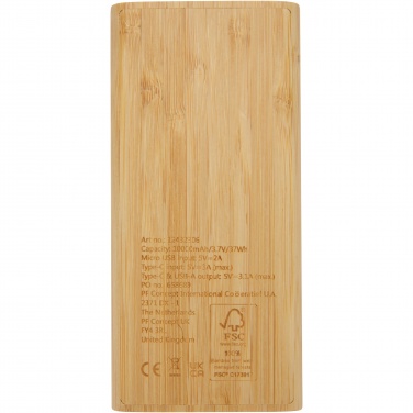 Logotrade promotional product image of: Tulda 10.000 mAh bamboo power bank