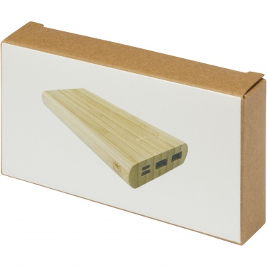 Logo trade corporate gifts picture of: Tulda 10.000 mAh bamboo power bank