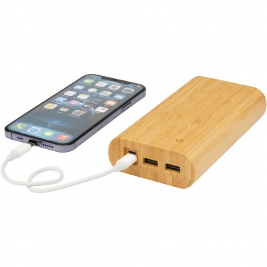 Logotrade promotional giveaway image of: Tulda 20.000 mAh bamboo power bank