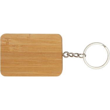 Logo trade business gift photo of: Reel 6-in-1 retractable bamboo key ring charging cable