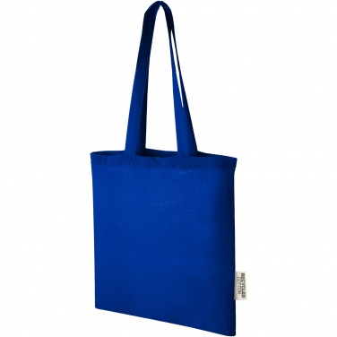 Logo trade promotional giveaway photo of: Madras 140 g/m2 GRS recycled cotton tote bag 7L