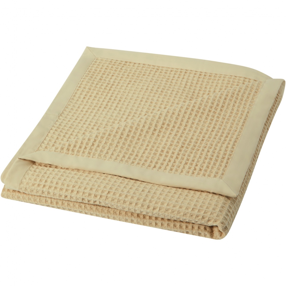 Logo trade corporate gifts picture of: Abele 150 x 140 cm cotton waffle blanket