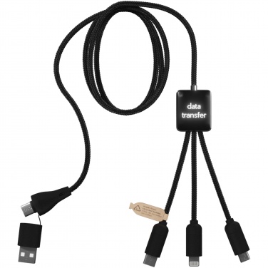 Logo trade promotional gift photo of: SCX.design C45 5-in-1 rPET charging cable with data transfer