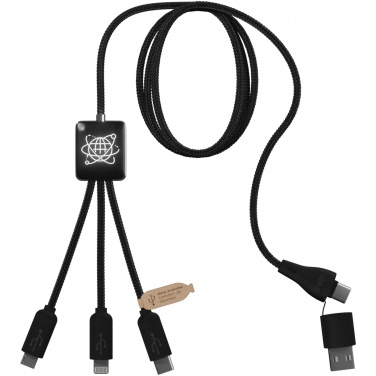 Logo trade promotional product photo of: SCX.design C45 5-in-1 rPET charging cable with data transfer