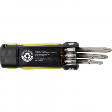 Logotrade corporate gifts photo of: Octo 8-in-1 RCS recycled plastic screwdriver set with torch