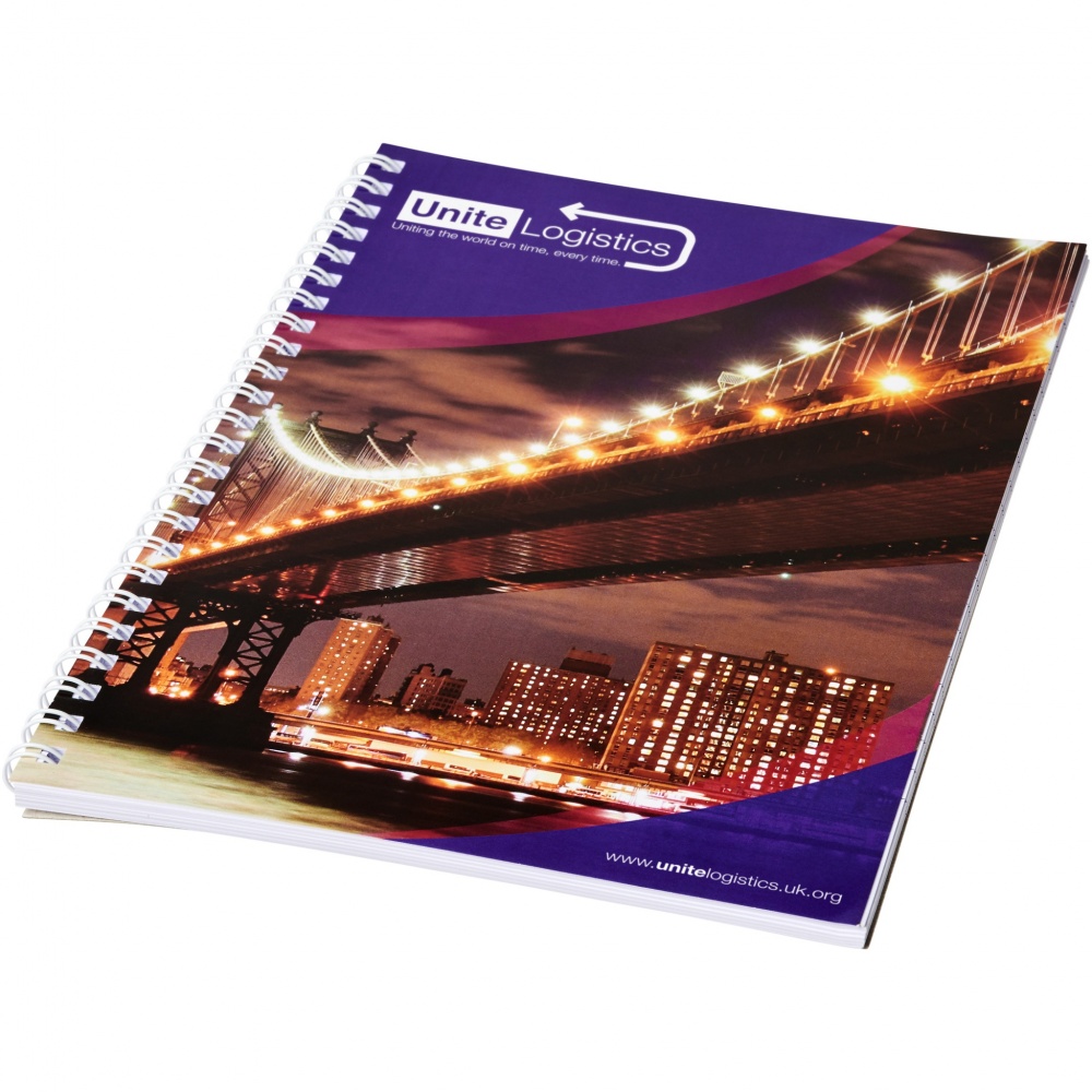 Logotrade promotional merchandise image of: Desk-Mate® A5 spiral notebook with printed back cover