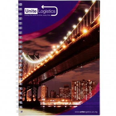 Logo trade promotional giveaways picture of: Desk-Mate® A4 spiral notebook with printed back cover