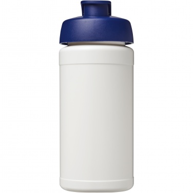 Logo trade promotional merchandise image of: Baseline 500 ml recycled sport bottle with flip lid