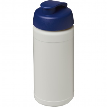 Logo trade promotional items image of: Baseline 500 ml recycled sport bottle with flip lid