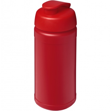 Logo trade promotional merchandise image of: Baseline 500 ml recycled sport bottle with flip lid