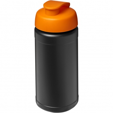 Logotrade corporate gift image of: Baseline 500 ml recycled sport bottle with flip lid