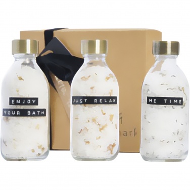 Logo trade promotional item photo of: Wellmark Just Relax 3-piece 200 ml bath salt gift set