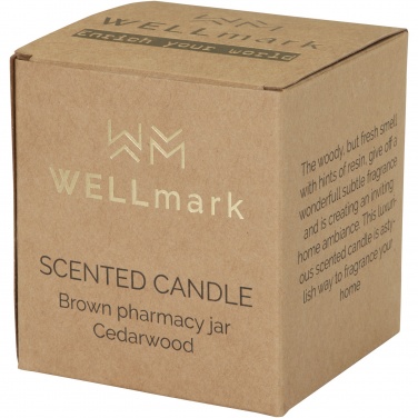 Logo trade promotional merchandise picture of: Wellmark Let's Get Cozy 650 g scented candle - cedar wood fragrance