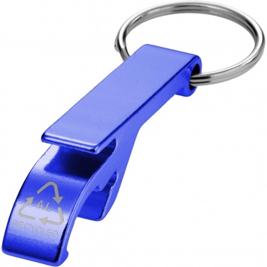 Logo trade promotional products picture of: Tao RCS recycled aluminium bottle and can opener with keychain 