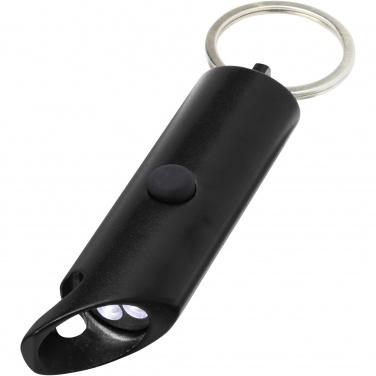 Logotrade promotional items photo of: Flare RCS recycled aluminium IPX LED light and bottle opener with keychain