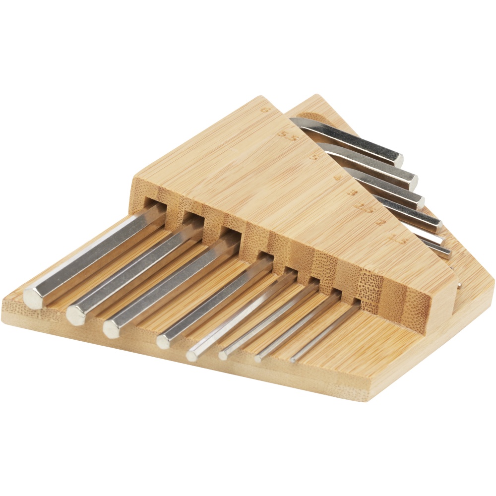 Logotrade business gift image of: Allen bamboo hex key tool set