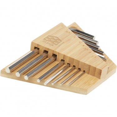 Logo trade promotional giveaway photo of: Allen bamboo hex key tool set