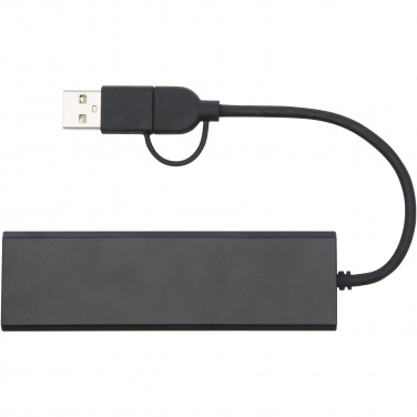 Logo trade corporate gifts picture of: Rise RCS recycled aluminium USB 2.0 hub