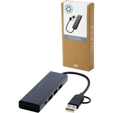 Logo trade promotional merchandise image of: Rise RCS recycled aluminium USB 2.0 hub