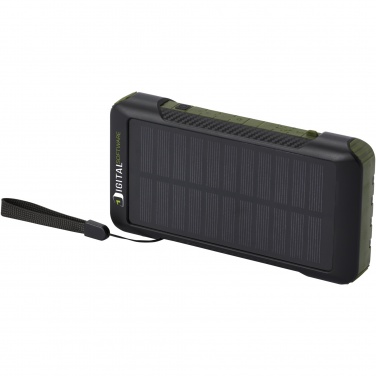 Logo trade promotional gifts image of: Soldy 10.000 mAh RCS recycled plastic solar dynamo power bank 