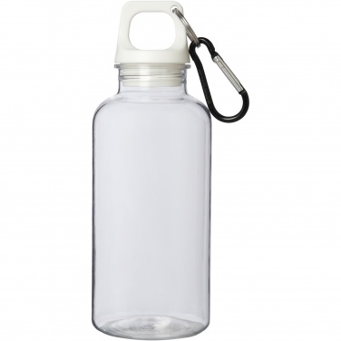 Logo trade promotional merchandise photo of: Oregon 400 ml RCS certified recycled plastic water bottle with carabiner