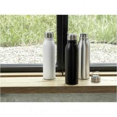 Logo trade promotional merchandise picture of: Harper 700 ml RCS certified stainless steel water bottle with metal loop