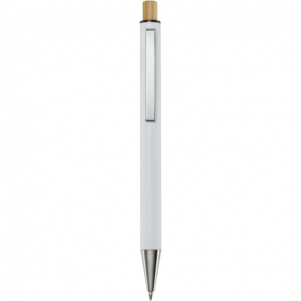 Logo trade corporate gifts image of: Cyrus recycled aluminium ballpoint pen (blue ink)