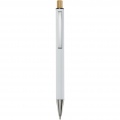 Cyrus recycled aluminium ballpoint pen, White