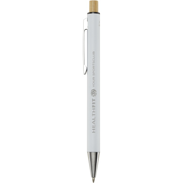 Logo trade promotional giveaways picture of: Cyrus recycled aluminium ballpoint pen (black ink)