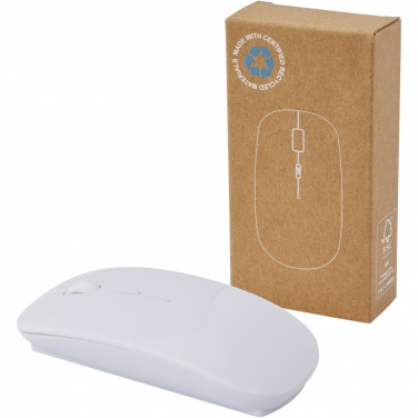 Logo trade promotional merchandise picture of: Menlo RCS recycled plastic wireless mouse 