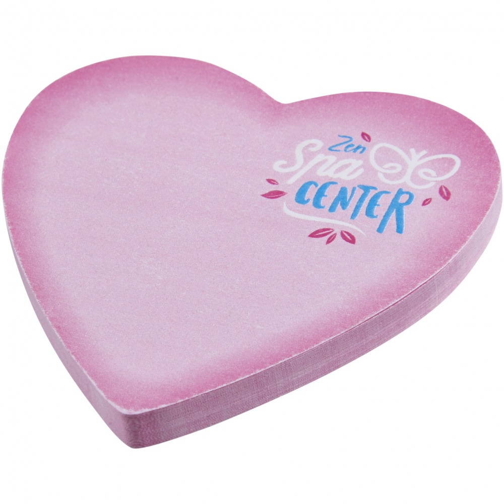 Logo trade advertising products image of: Sticky-Mate® heart-shaped recycled sticky notes