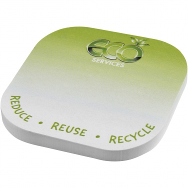 Logo trade promotional products picture of: Sticky-Mate® square-shaped recycled sticky notes with rounded corners