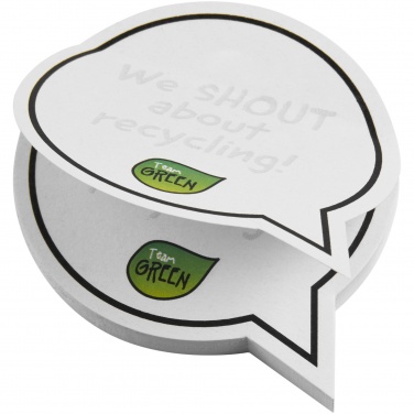 Logo trade advertising products picture of: Sticky-Mate® speech bubble-shaped recycled sticky notes