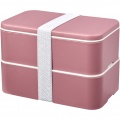 MIYO Renew double layer lunch box, Pink / Pink / White