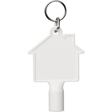 Logo trade advertising products picture of: Maximilian house-shaped recycled utility key keychain