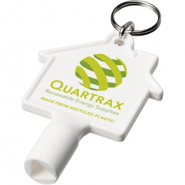 Logotrade promotional product image of: Maximilian house-shaped recycled utility key keychain